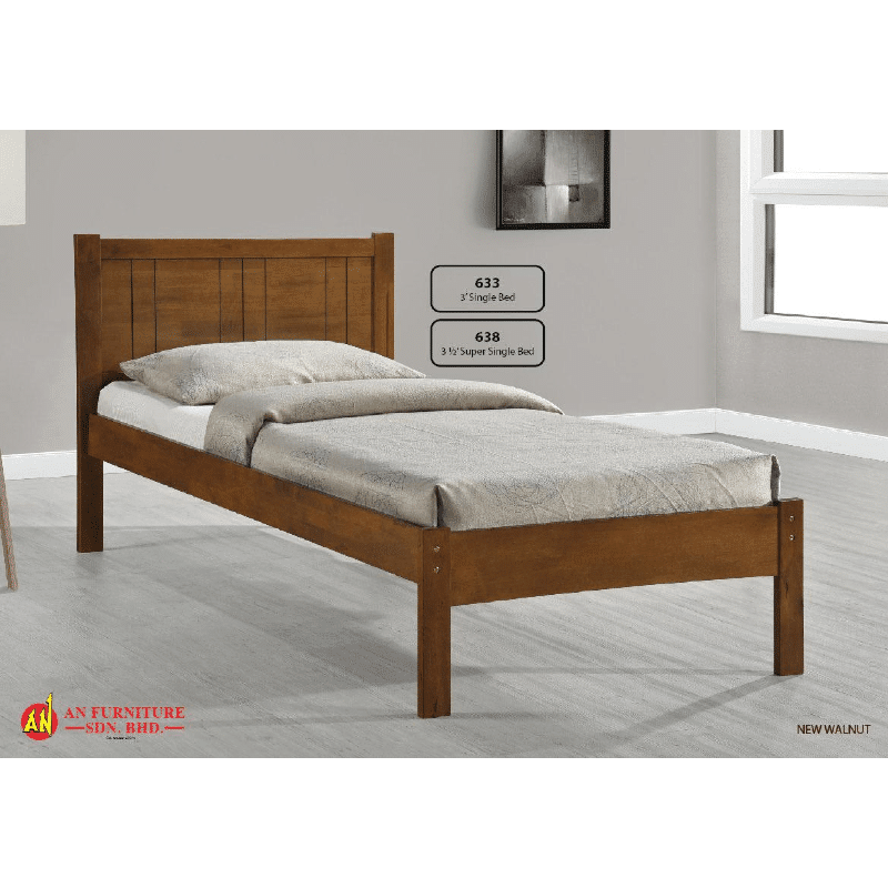 AMZ Series-663 - Solidwood Single Bed, Super Single Bed