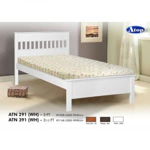 ATN Series-291 - Single Or Super Single Wooden Bed With Base 1 Or Base 2