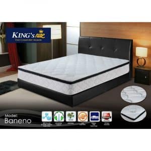 AMZ Series-Banero (Spring) - Synthetic Rubbery Foam Mattress With Damask Fabric - Single, Super Single, Queen & King Size