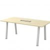 Conference Desk -BVC18 - Rectangular Shape Conference Desk C/W Metal Leg Support Coming With Flipper Cover 2