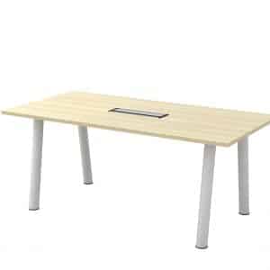 Conference Desk -BVC18 - Rectangular Shape Conference Desk C/W Metal Leg Support Coming With Flipper Cover 2