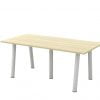 Conference Desk -BVE18 - Rectangular Shape Conference Desk C/W Metal Leg Support Coming With Flipper Cover 2