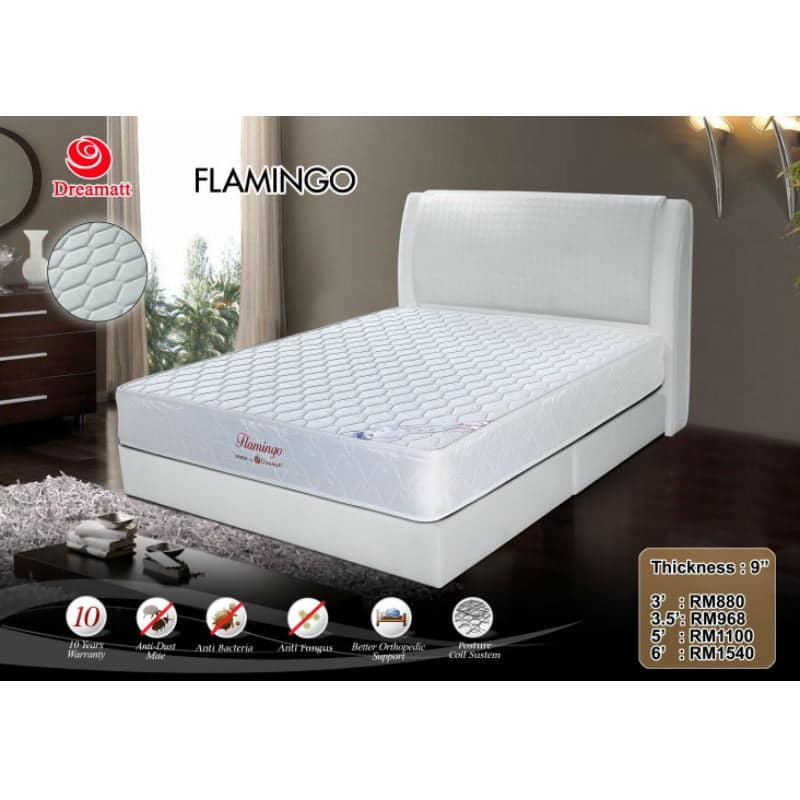 Dreamatt Flamingo Dreamatt Series-Flamingo - 9″ Posture Coil Mattress Available In Single, Super Single, Queen & King
