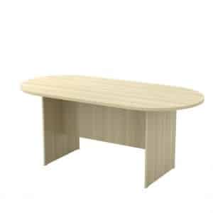 Conference Desk -EXO18 - Oval Shape Conference Desk C/W Wooden Leg Support 2