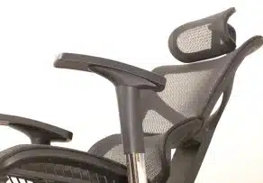 Ergonomic mesh office chair Malaysia with a high-back design and headrest for breathable comfort.