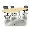 Abies Chrome Series -RC4800 - Boat , Oval Or Rectangular Shape Conference Desk Excluding External Wiring Socket