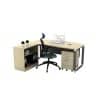 SET OFFER -OWB180A - Curve Work Desk With Metal Leg Support, Open Shelf Cabinet & 2D+1F Mobile Drawer