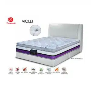 Dreamatt Series-Violet - 12″ Individual Pocket Coil Mattress Available In Queen & King