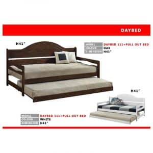 AMZ Series-Day Bed - Single Wooden Day Bed With Pullout (Excluding Mattress)